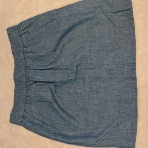 Loft chambray mini skirt with pockets size xs